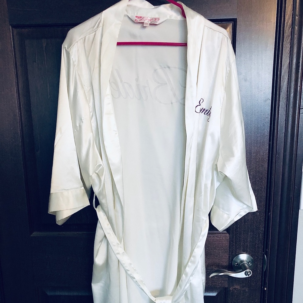 Silk Bridal robe personalized “Emily”